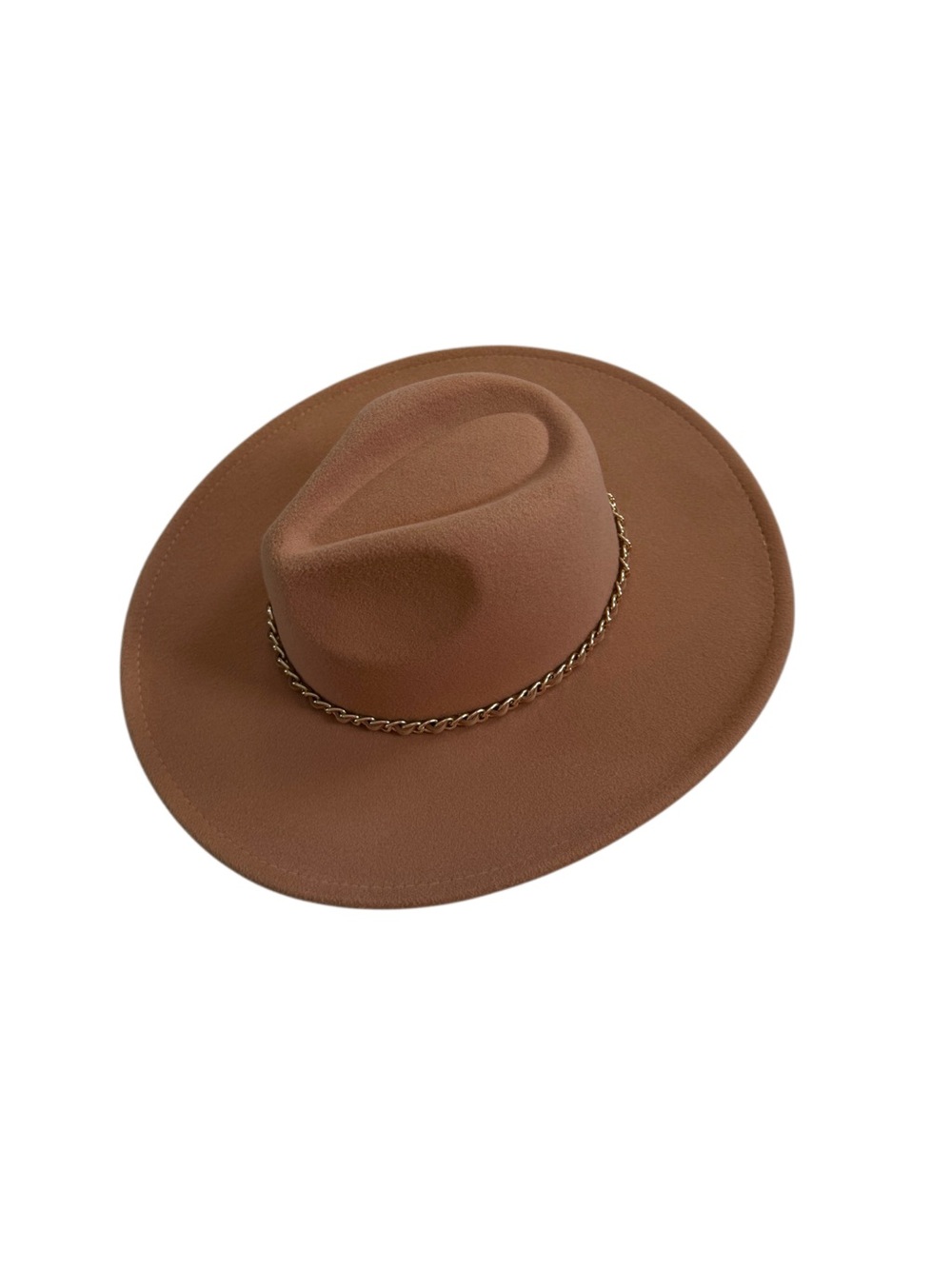 Cowgirl Hat Gold Chain Trim Detail Womens Western Concert Rodeo Coastal